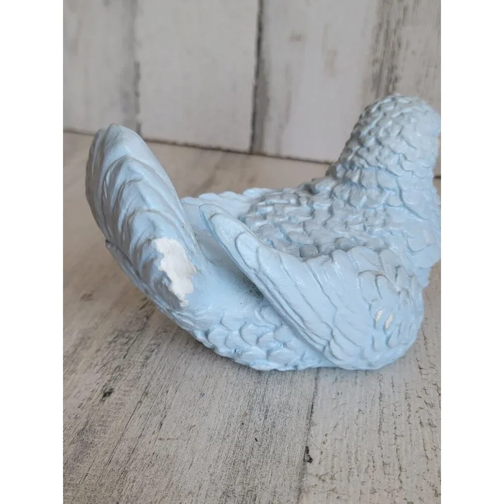 Vintage blue pigeon AS IS bird‎ home decor unique
